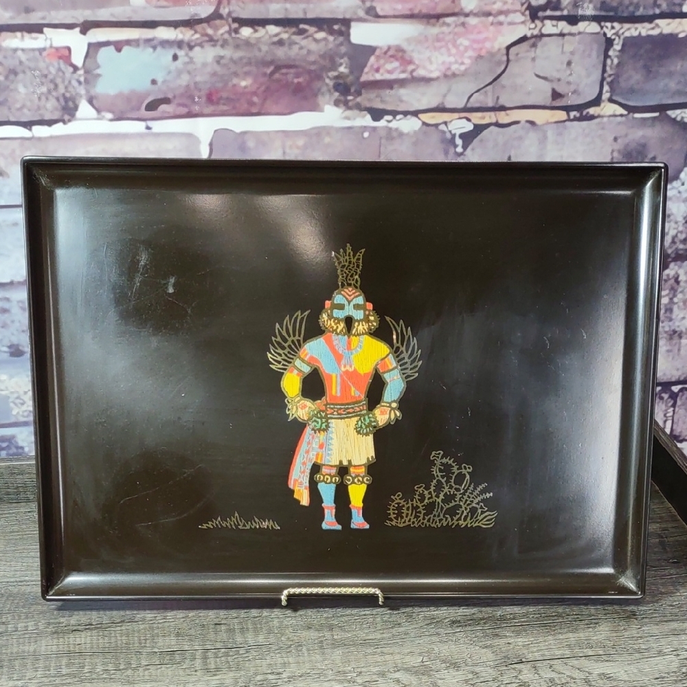 Vintage Couroc "Kachina" Resin Serving Tray
